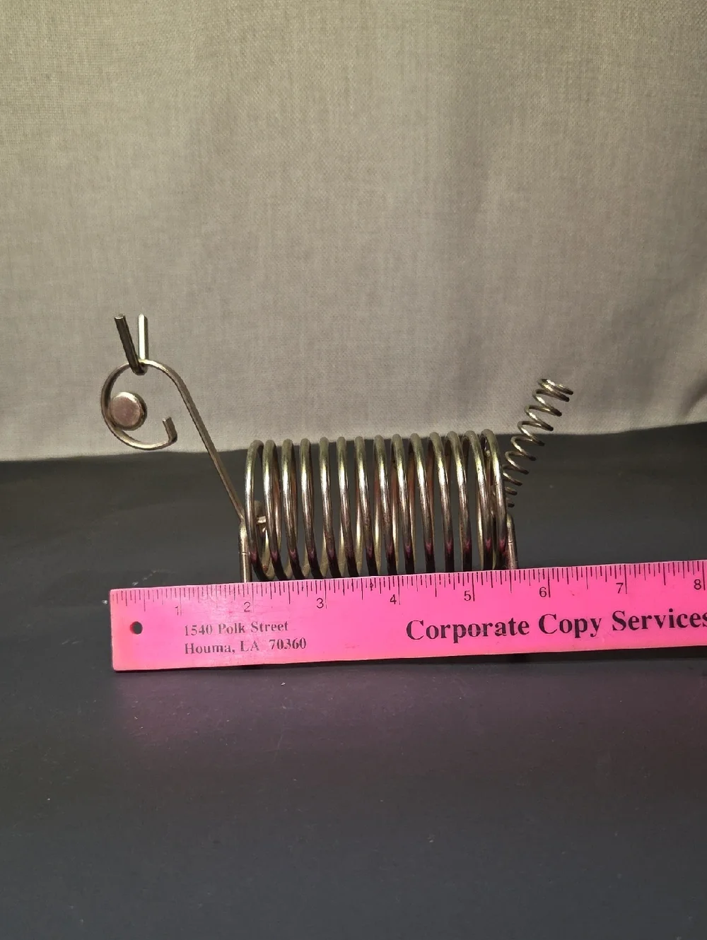 Vintage MCM CAT & DOG Brass Metal Mail Holder‎ Organizer